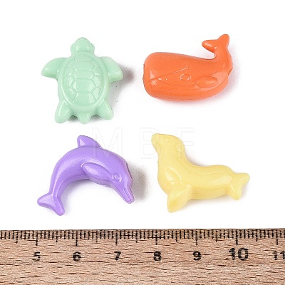 Animal Opaque Acrylic Beads OACR-Q199-21-1