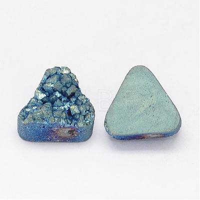 Electroplated Natural Druzy Quartz Crystal Beads G-G888-06B-1
