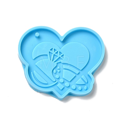 Heart with Rings DIY Pendant Silicone Molds SIMO-h004-11-1