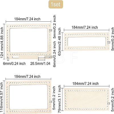 Poplar Wooden Basket Bottoms DIY-WH0184-19-1