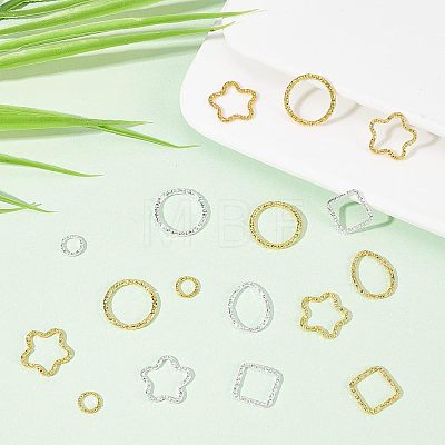  300Pcs 10 Styles Iron Open Jump Rings IFIN-NB0001-48-1