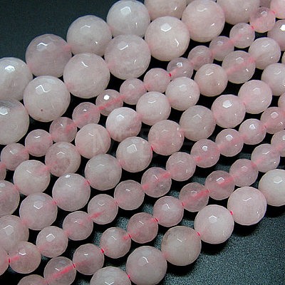 Natural Rose Quartz Beads Strands X-G-G542-14mm-31-1