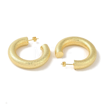 Rack Plating Texture Brass Stud Earrings EJEW-P272-04B-G-1