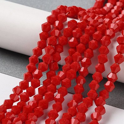 Opaque Solid Color Imitation Jade Glass Beads Strands GLAA-F029-P4mm-02-1