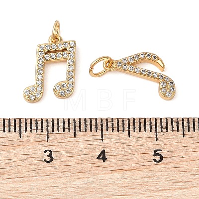 Rack Plating Brass Micro Pave Clear Cubic Zirconia Pendants KK-G507-02G-1