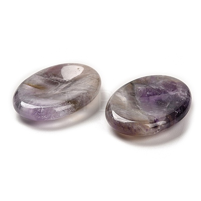 Natural Amethyst Oval Worry Stone G-R487-01F-1