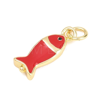 Brass Enamel Pendants KK-F938-20G-04-1