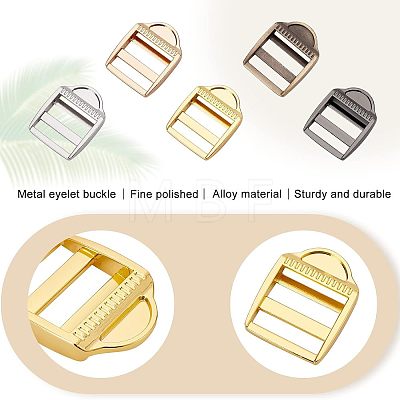 Olycraft 5Pcs 5 Colors Zinc Alloy Ladder Lock SliderBuckle FIND-OC0002-02-1