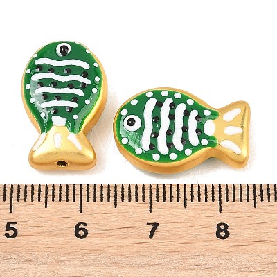 Baking Paint Opaque Glass Enamel Beads GL-CBA4370-01A-1