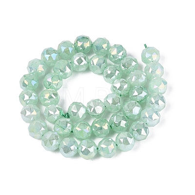 Anti-Tarnish Electroplate Glass Beads Strands GLAA-N064-10mm-12-1