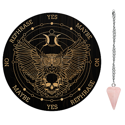 AHADEMAKER 1Pc Cone/Spike/Pendulum Natural Rose Quartz Stone Pendants DIY-GA0004-59A-1