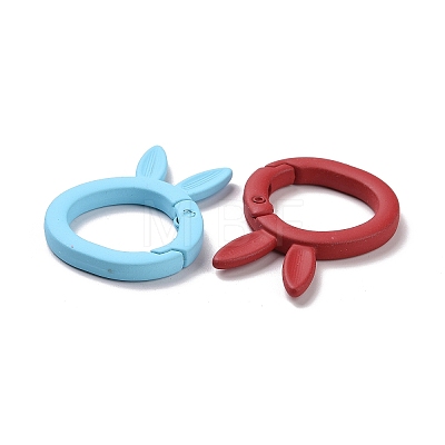 Spray Painted Alloy Spring Gate Rings X-FIND-I031-01-1