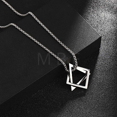 Non-Tarnish 201 Stainless Steel Necklaces NJEW-M218-01P-1