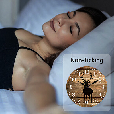 MDF Printed Wall Clock HJEW-WH0058-020-1