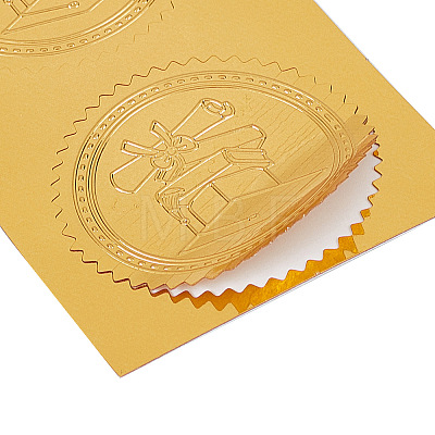 Self Adhesive Gold Foil Embossed Stickers DIY-WH0211-070-1