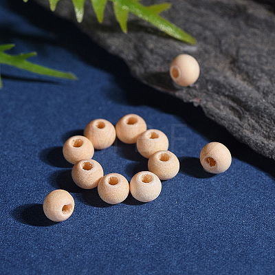 Natural Unfinished Wood Beads WOOD-Q008-4mm-LF-1
