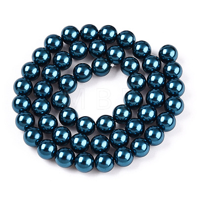 Glass Pearl Beads Strands HY-G002-01D-09-1