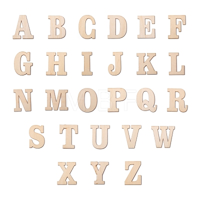 CREATCABIN 2 Sets 2 Styles Chinese Cherry Wood Letter A~Z and Number 0~9 DIY-CN0001-24-1