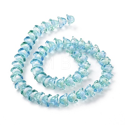 Transparent Glass Beads Strands LAMP-H061-01B-05-1