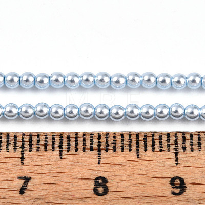 Baking Painted Pearlized Glass Pearl Bead Strands HY-N002-2mm-A05-1