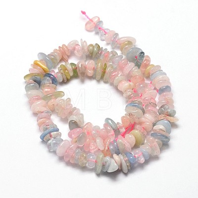Natural Morganite Chip Beads Strands X-G-E271-84-1