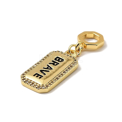 Brass Micro Pave Cubic Zirconia Pendants KK-C111-02G-02-1