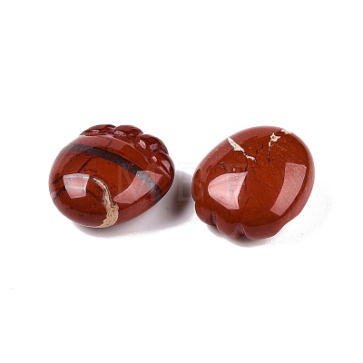 Natural Red Jasper Footprint Figurines DJEW-N003-02F-1