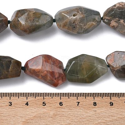 Natural Green Lodolite Quartz Beads Strands G-L650-N01-01-1