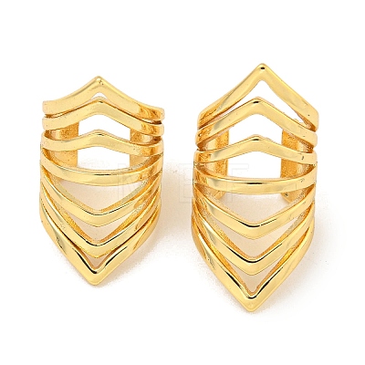 Brass Cuff Earrings EJEW-C104-095G-1