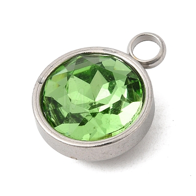 12Pcs Birthstone Theme 304 Stainless Steel Pendants STAS-G082-17P-1