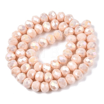 Electroplate Glass Beads Strands LS-EGLA-A044-P8mm-B05-1