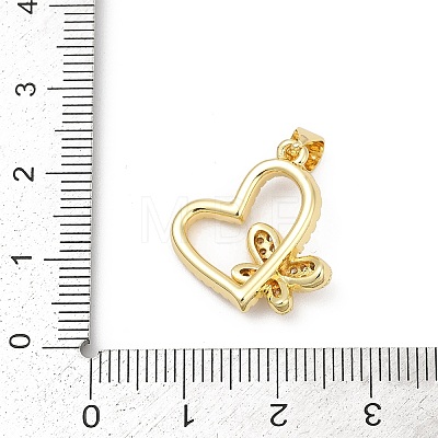 Brass Micro Pave Cubic Zirconia Pendants KK-D317-086G-1