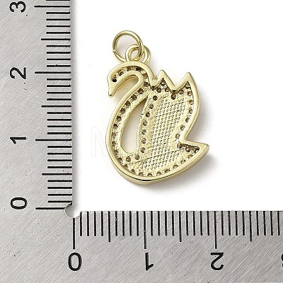 Brass Micro Pave Cubic Zirconia Pendants KK-Q808-07G-1