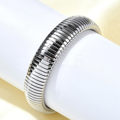 304 Stainless Steel Stretch Bracelets for Women Men BJEW-A031-02A-P-1