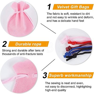 Velvet Gift Bags Drawstring Jewelry Pouches Wedding Favor Bags TP-NB0001-11-1