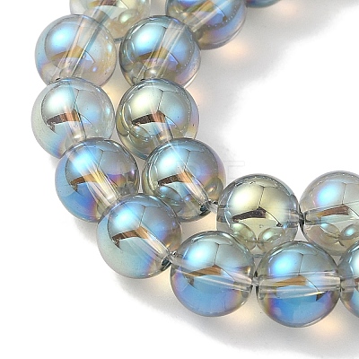 Transparent Electroplate Glass Beads Strands GLAA-T032-T6mm-C04-1