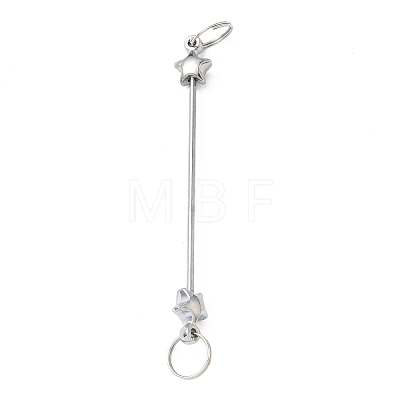 Iron Beadable Keychain Bar IFIN-F164-03A-1