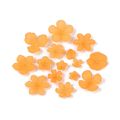 Frosted Acrylic Bead Caps KY-Q004-08D-1