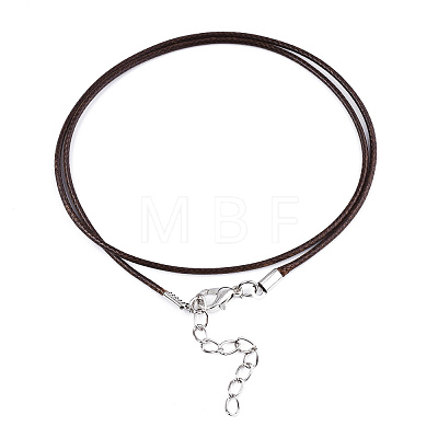 Waxed Cotton Cord Necklace Making MAK-S034-005-1