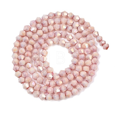 Electroplate Bicone Glass Beads Strands GL-T021-2.5x3mm-16-20-1