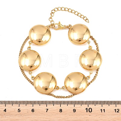 304 Stainless Steel Link Chain & Curb Chain Multi-strand Bracelets for Women BJEW-H641-01C-G-1