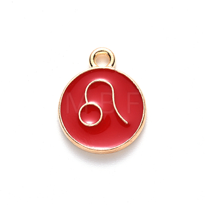 Alloy Enamel Pendants ENAM-S124-01A-07G-1