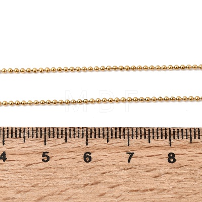 1.2MM Unisex 304 Stainless Steel Ball Chain Necklaces NJEW-P356-14G-1