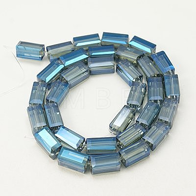 Electroplate Glass Beads EGLA-J023-12x6mm-WLS05-1