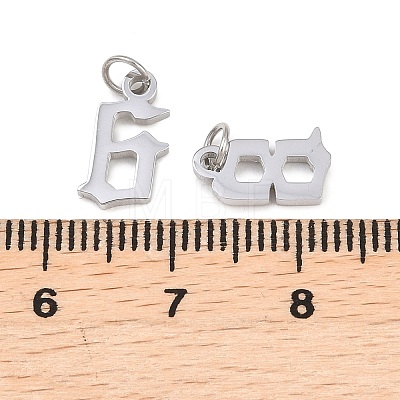 10Pcs 304 Stainless Steel Charms STAS-B129-01P-1