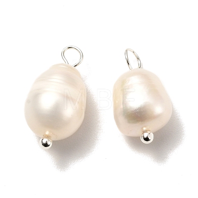 Natural Cultured Freshwater Pearl Pendants PALLOY-JF00942-02-1