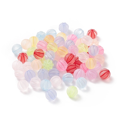 Frosted Transparent Acrylic Beads FACR-E001-01-1