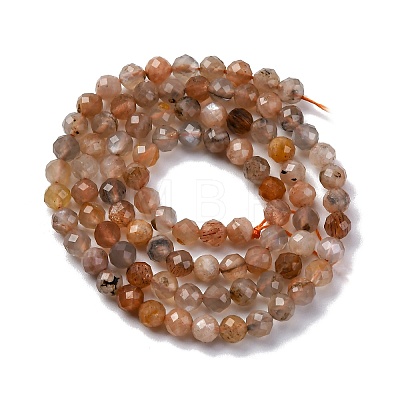 Natural Sunstone Beads Strands G-G188-B03-02-1