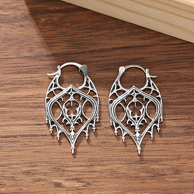 Retro Alloy Hollow Chandelier Hoop Earrings for Women WGBBCC7-02-1