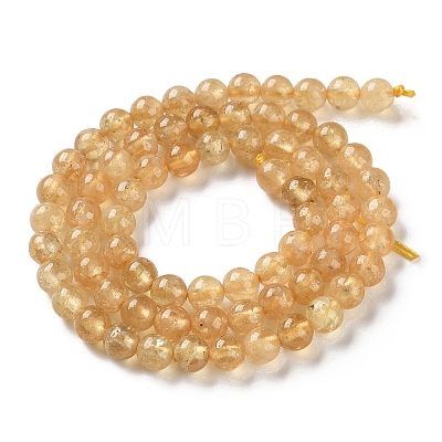 Natural Yellow Garnet Beads Strands G-Z129-C01-6mm-03-1